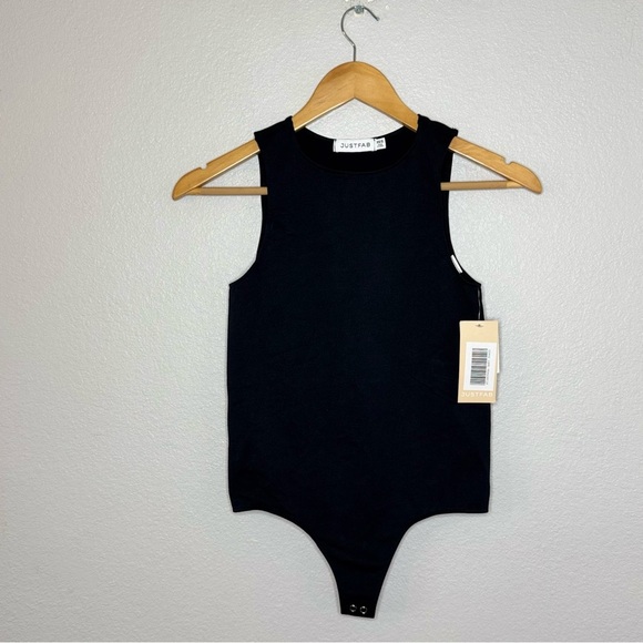 New JustFab Black Sleeveless Bodysuit S/XS - Picture 9 of 11